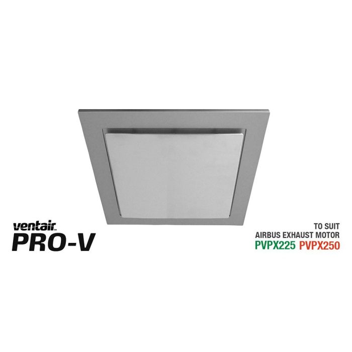 Silver Square Fascia to suit AIRBUS 225 & 250 body (PVPX225 or PVPX250) ABG250SS-SQ Ventair