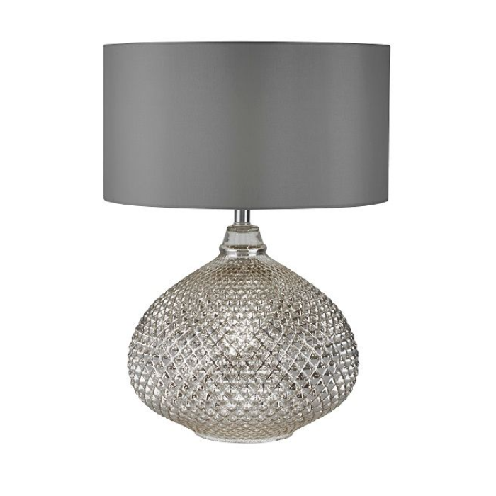Textured Glass Table Lamp in Silver AU5481-SI