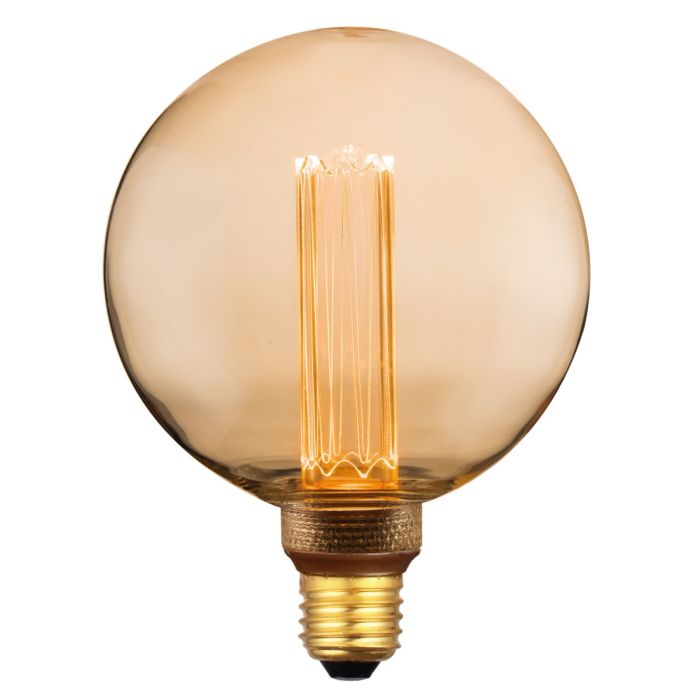 Deco E27 G125 Retro Dim 1800 Kelvin 120 Lumen Light Bulb Gold - 2080242758