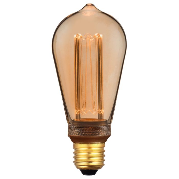 Deco E27 ST64 Retro Dim 1800 Kelvin 120 Lumen Light Bulb Gold- 2080082758 