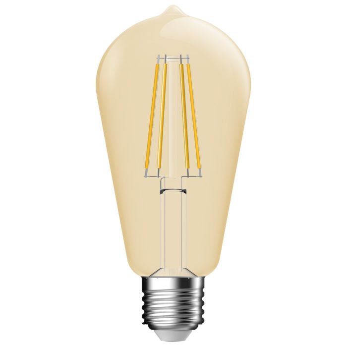 Deco E27 ST64 Dim 2500 Kelvin 400 Lumen Light Bulb Gold colour-2080052758