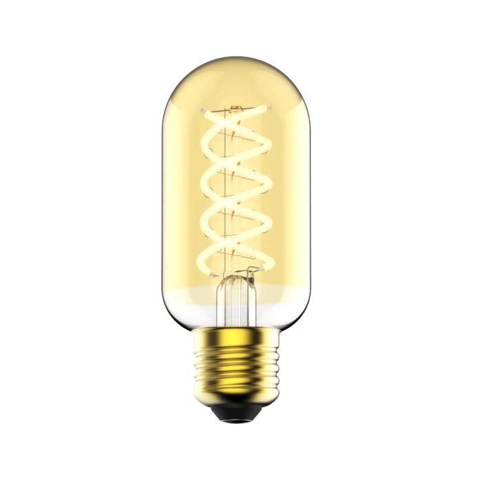 Deco E27 T45 Spiral Dim 2200 Kelvin 400 Lumen Light Bulb Gold colour-2080132758