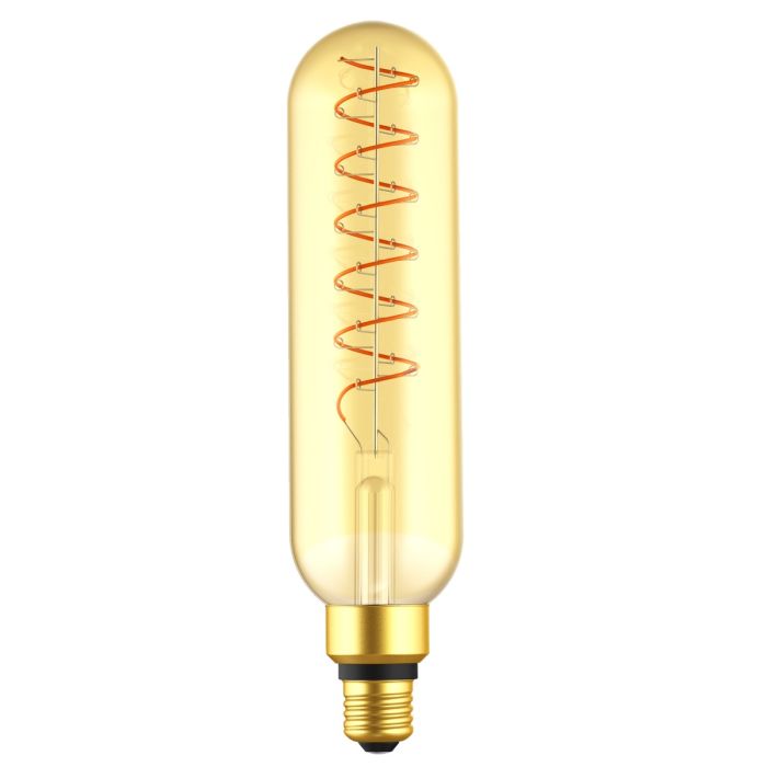 Deco E27 T65 Spiral Dim 2200 Kelvin 600 Lumen Light Bulb Gold colour-2080252758