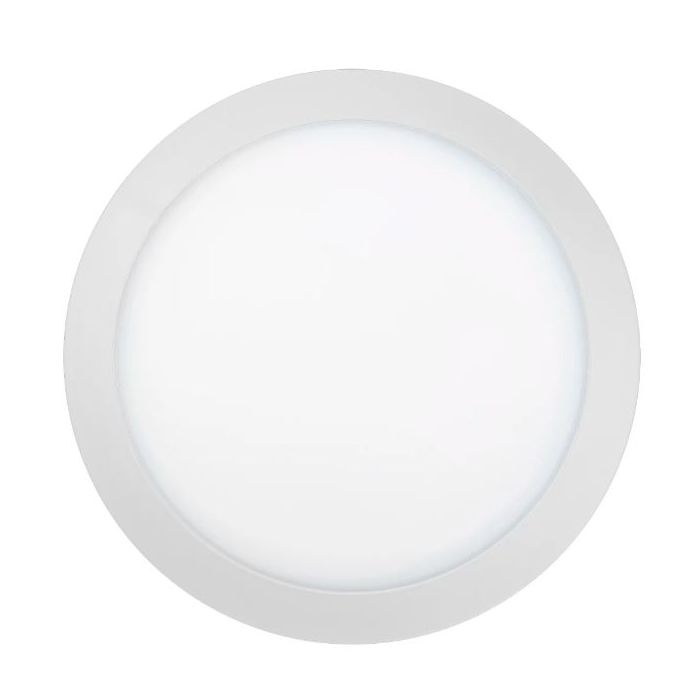 Kensley 10w 20cm LED Round Bunker Light 4000k Cool White in White or Black Facia