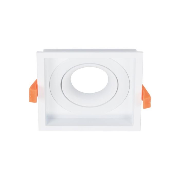 Cell Slot 1 Square Recessed Downlight Frame White - 27058