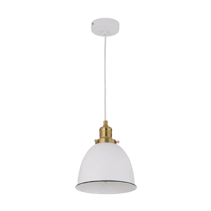 CEREMA: Interior White with Antique Brass & Black Highlight Ellipse Pendant Light- CEREMA1
