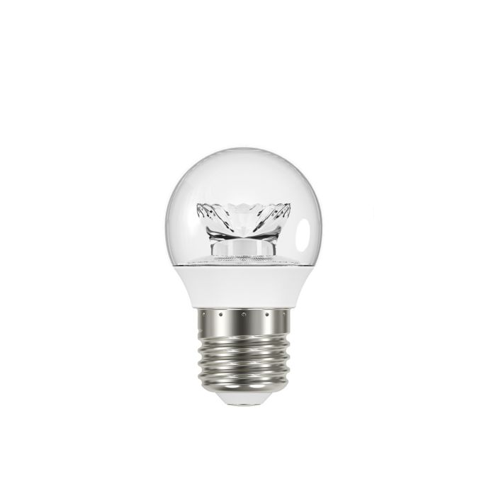 LED Clear Fancy Round Light bulbs globes 3.4W with E27 B22 base 3000K Crompton CLFR3W3ESC