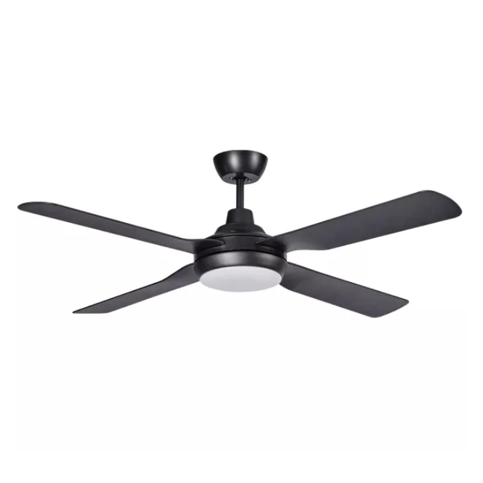 MDF1443M Discovery II 1440mm 4 Blade ABS Ceiling Fan with 15w Tricolour LED Light Matt Black
