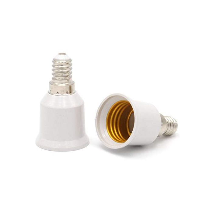 LAMP HOLDER ADAPTER FROM E14 PLUG TO E27 SOCKET - ELE-E14-E27WH