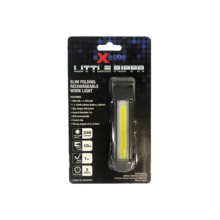Little Rippa: Slim Folding Rechargeable Worklight EXELRIPPA