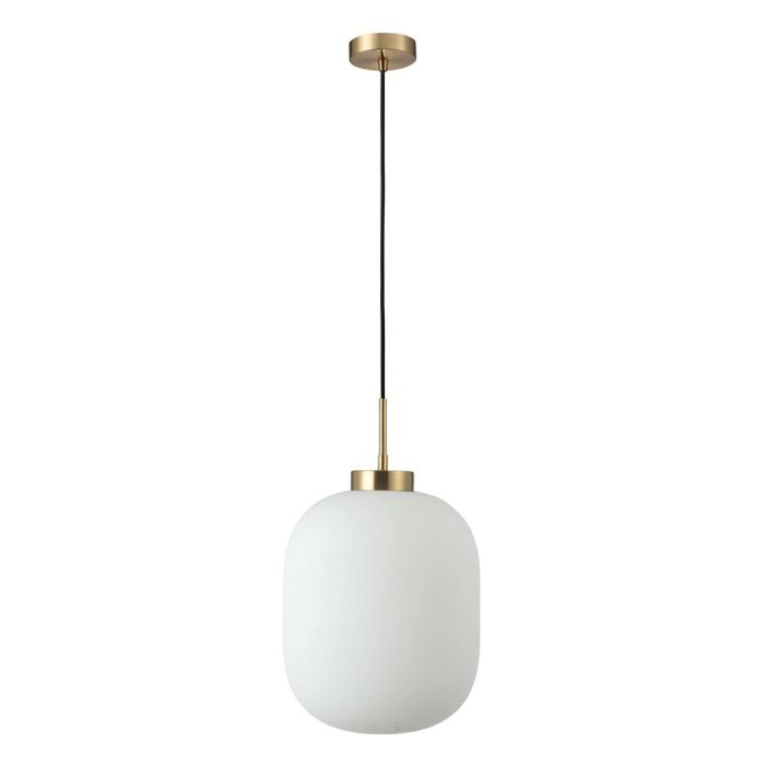 FLAUNT GLASS PENDANT 240V E27 SATIN BRASS CLEAR 22742