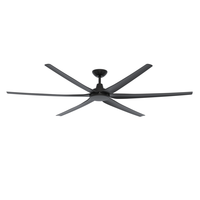 GLIDE 80 INCH DC 6 BLADE CEILING FAN BLACK 60157