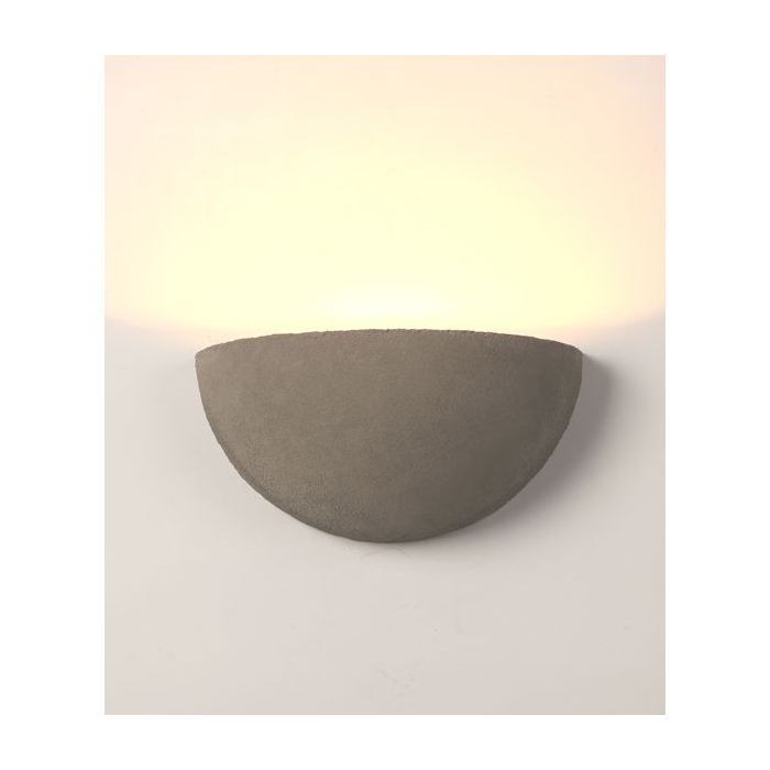 WALL LED 240V S/M Cement Grey Concrete Semicircle GOMO CLA Lighting