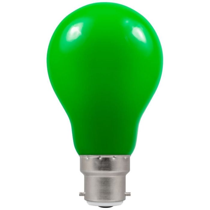 Green B22 Party Light Globe 25w
