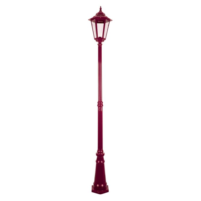 Turin Large Single Head Tall Post Light Burgundy - 15514	