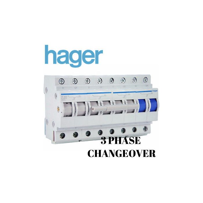 HAGER SF463 | CHANGEOVER SWITCH 4 POLE 63 AMP