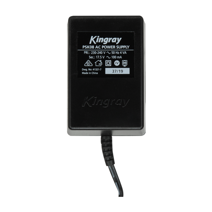 Kingray PSK08 17.5V AC 100mA Plug Pack with Belling Lee (PAL) connection on power injector