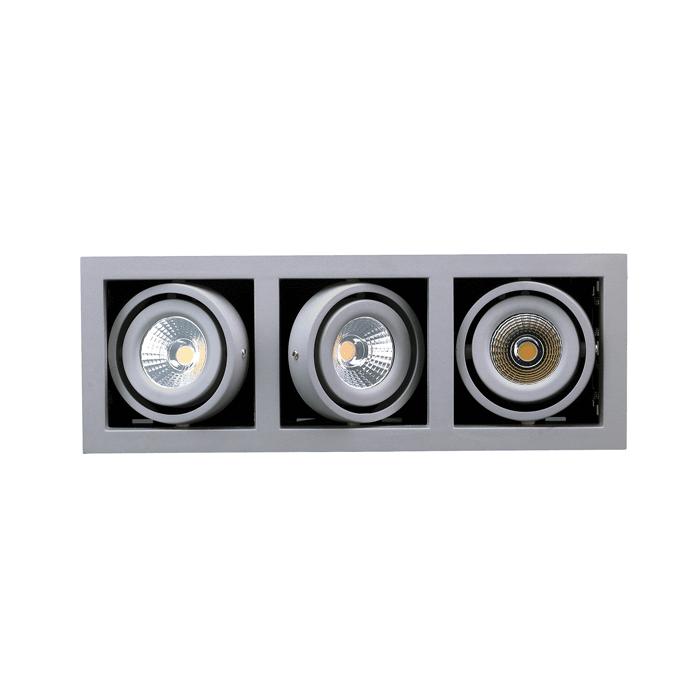 LED Triple Frame Light Silver/Grey 6.5W LDL-GIM3-SI Superlux