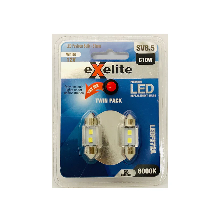 Exelite LED Festoon Auto Globes LEDF272A