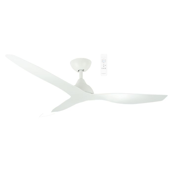 MADC123WWR Avoca DC 1220mm 3 ABS Blade WIFI & Remote Control Ceiling Fan Only Matt White