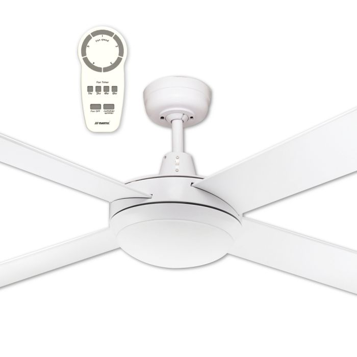 Lifestyle DC 52" 1300mm White Ceiling Fan With 24W Dimmable LED Light 3000K DLDC1343WR