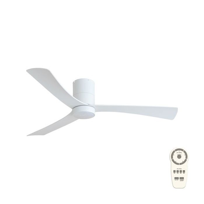 MMDC1333WSR, Black Martec Metro 52", DC Low Profile Ceiling Fan with 15W CCT Dimmable Light and Remote  