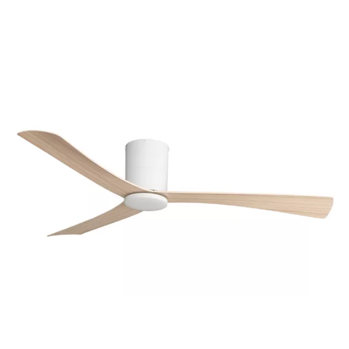 MMDC133WOR Metro Close to Ceiling 3 ABS Blade 1320mm Hugger DC Remote Control Ceiling Fan In White/Oak