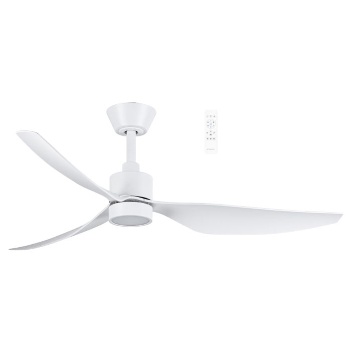 MGDC1333W Genoa DC 1270mm 3 ABS Blade WIFI & Remote Control Ceiling Fan with Variable Dim 16w CCT LED Light  Matt White