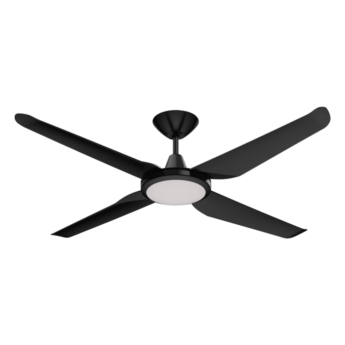 MOTION 4 BLADE 52" DC CEILING FAN WITH LED LIGHT BLACK 60050