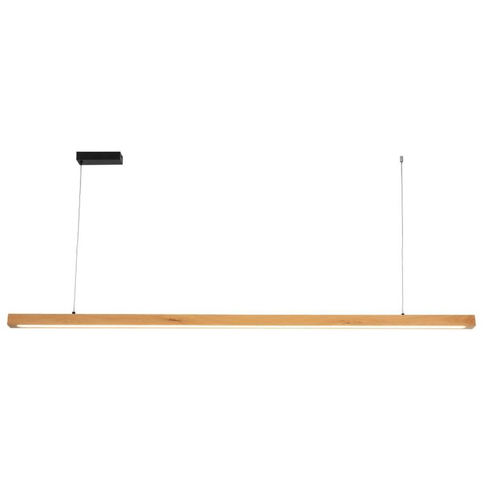 Mercator Vior 180cm 30w LED Natural Timber Wooden Linear Ceiling Pendant Light in Wood Finish. MPLS002NAT-L. Kitchen island bench dining table. Light bar.