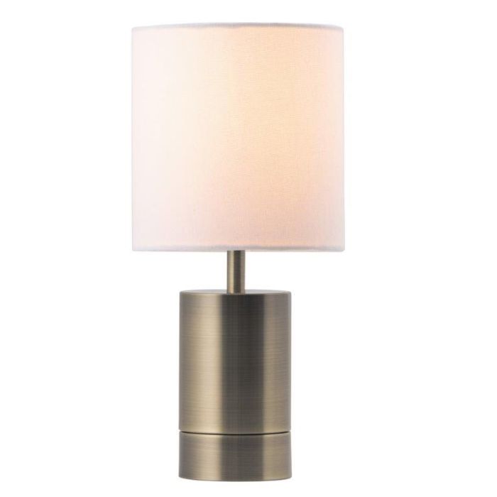 Mercer Brass Base Table Lamp - White Shade - MTBL009WHT