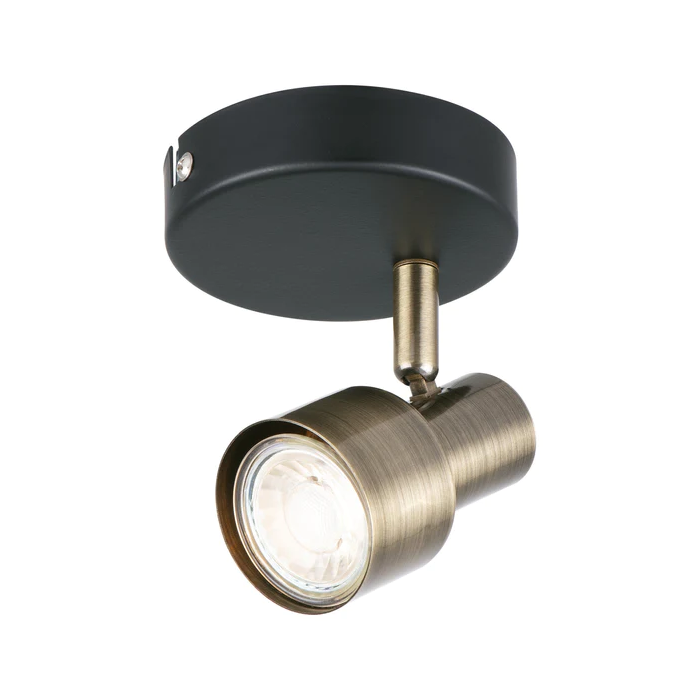 Noah 5W LED Spotlight - Brass & Black Finish-A20031AB