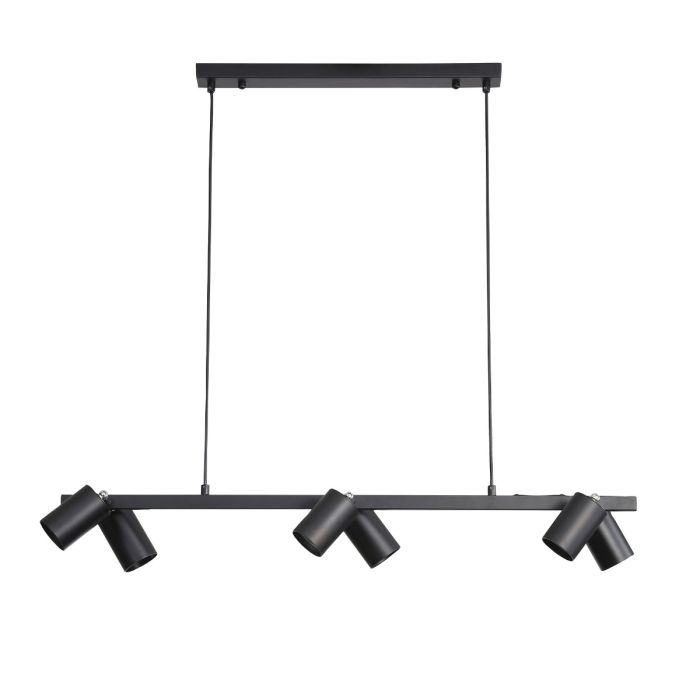 BRIDGE 6 LIGHT GU10 PENDANT BLACK OL56013/6BK