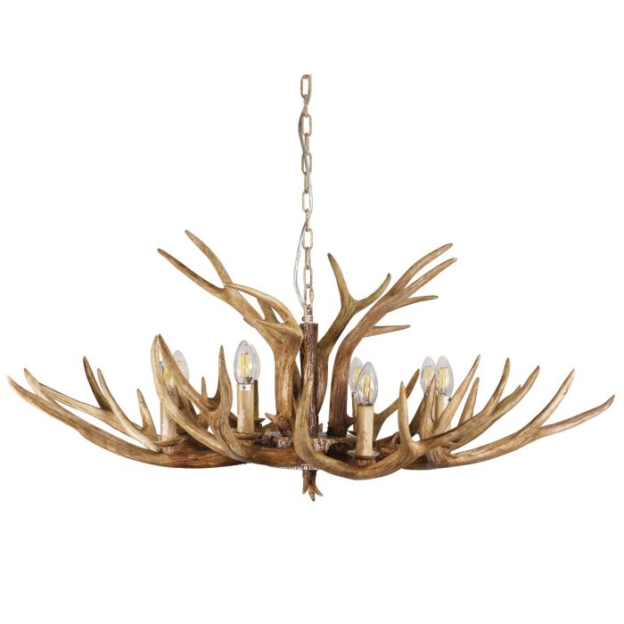 HYORT 8 LIGHT PENDANT KD NATURAL FINISH E14 OL65272/8