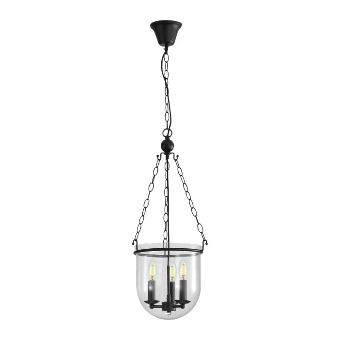 WESTON 3-LIGHT SINGLE BOWL PENDANT E14 OL65621BK