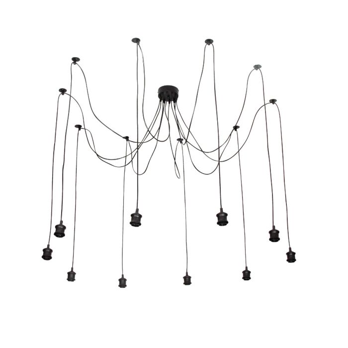 ROCKBY 10 LIGHT BLACK PVC SUSPENSION E27 42W OL69327BK