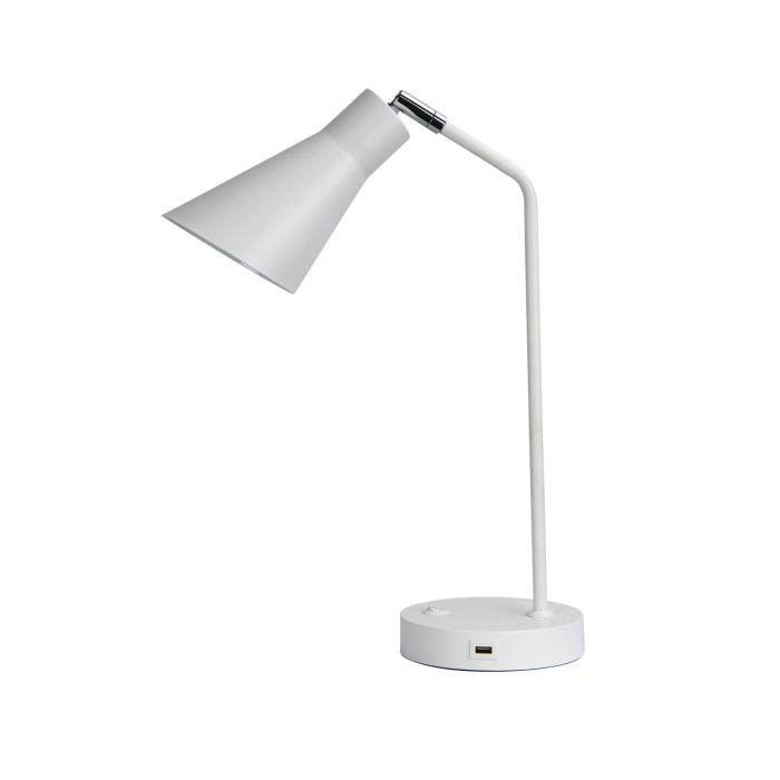 THOR DESK LAMP WITH USB WHITE - OL93931WH