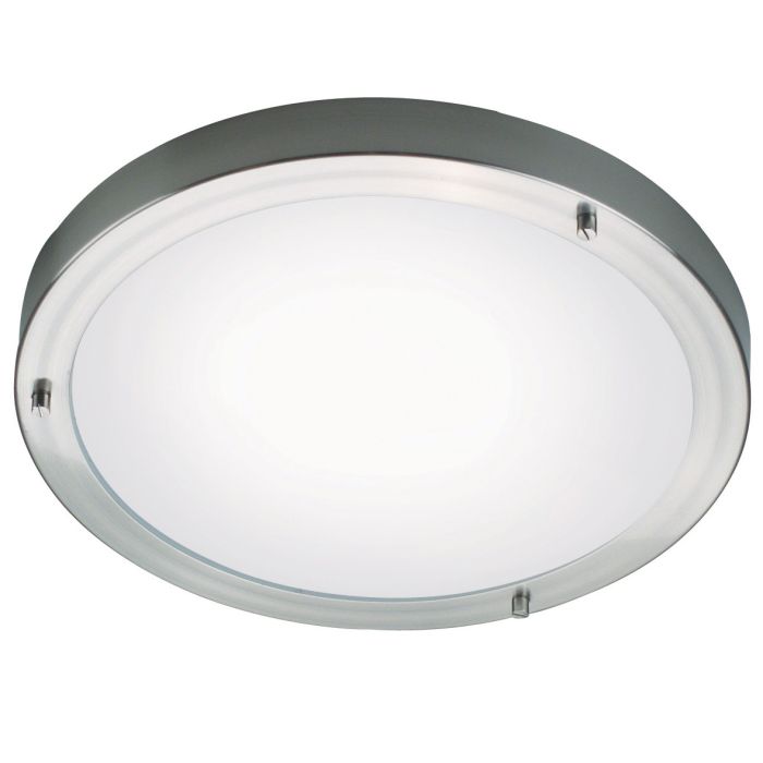 Ancona Maxi E27 Ceiling light Brushed steel-25316132