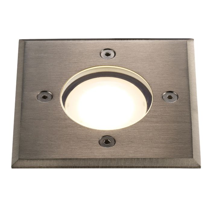 Pato Square Recessed light Stainless steel-83840034
