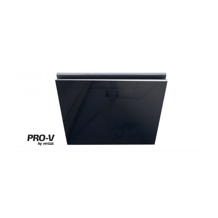 AIRBUS 150 - Premium Quality Side Ducted Exhaust Fan - Square - Black Glass Panel - PVPX150BLSQGP