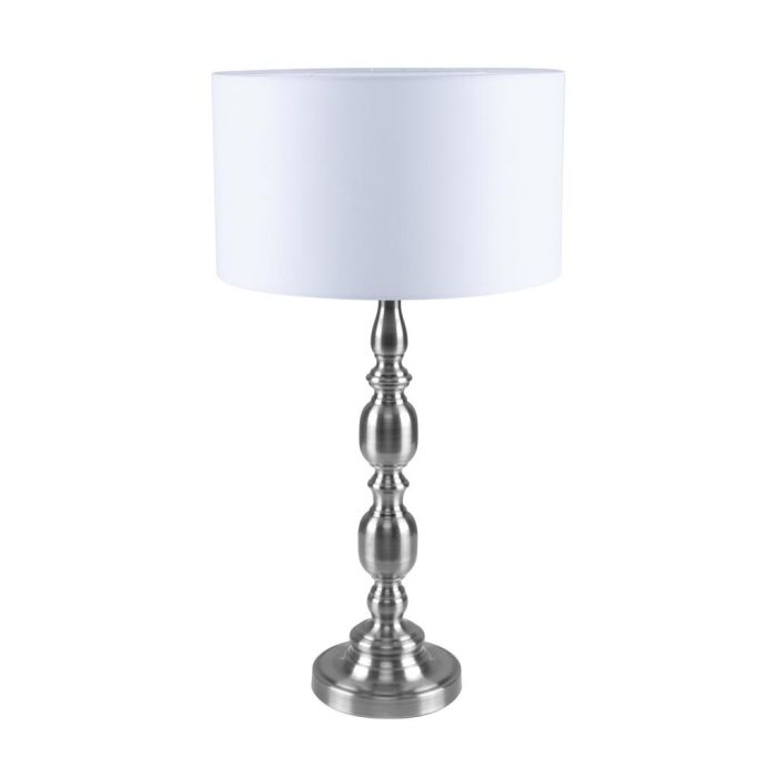 SANDRA-TL TABLE LAMP 1XE27 240V SATIN CHROME 22546