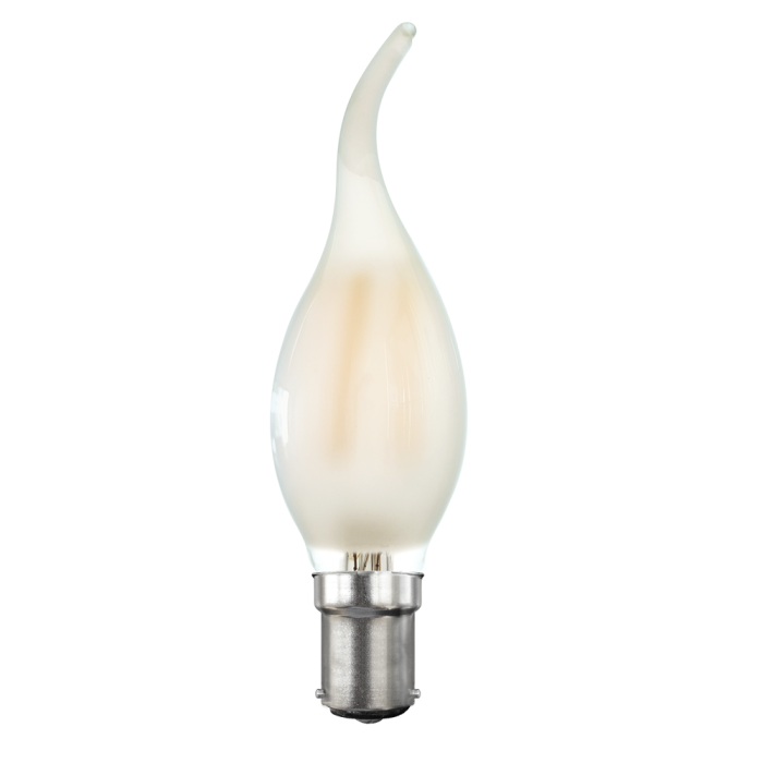 SBC Bent Tip Flame Tip LED Globe B15 4w Dimmable