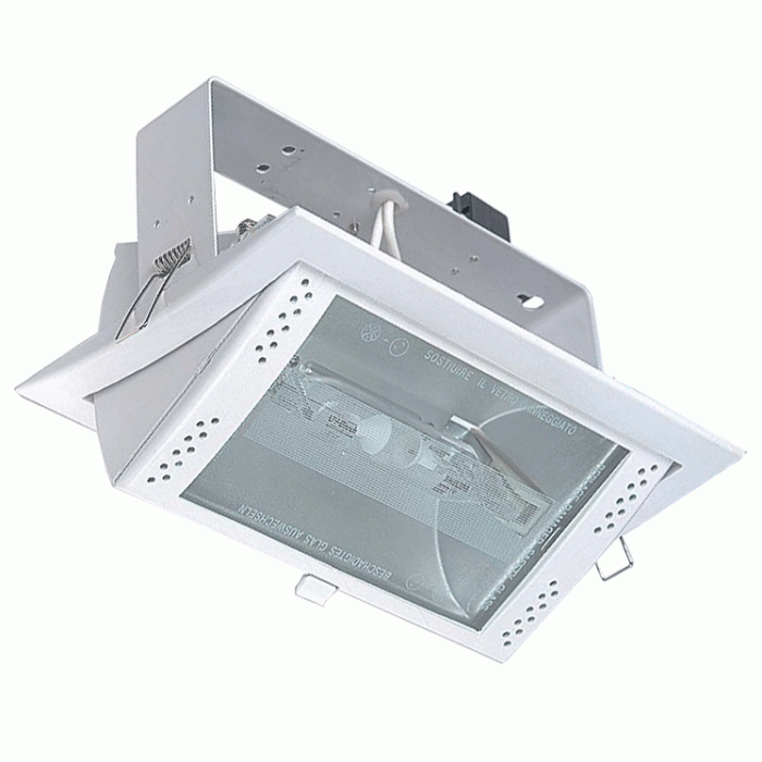Metal Halide Recessed Floodlight White 70 or 300 SDM75-WH Superlux