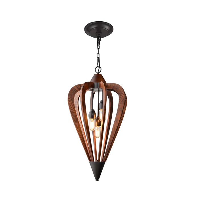 Cla Lighting Pendent 6 X ES 60W(MAX) Tuscan Coffee Cherry Wood SENORITA3 Cla Lighting