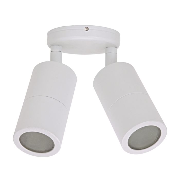 Shadow 12W 240V LED Double Adjustable Wall Pillar Light White / White - 49178	