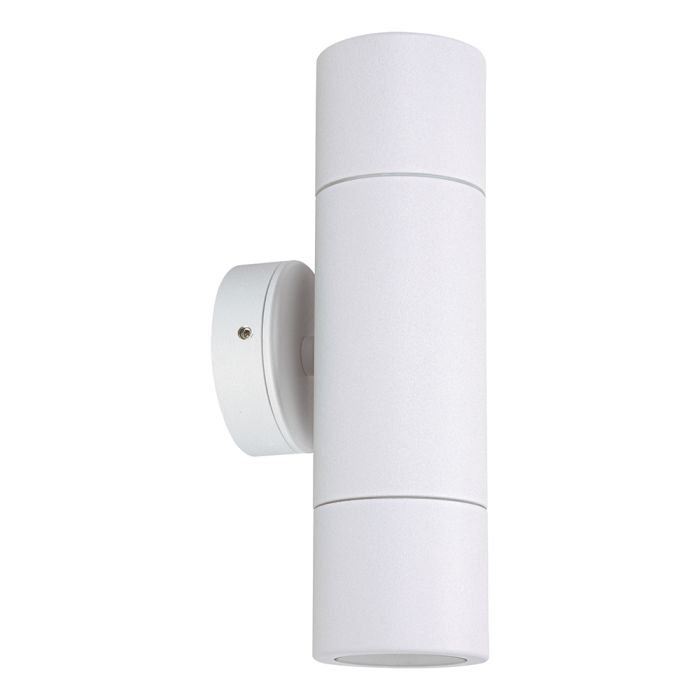 Shadow 12W 240V LED Up/Down Wall Pillar Light White / White - 49206