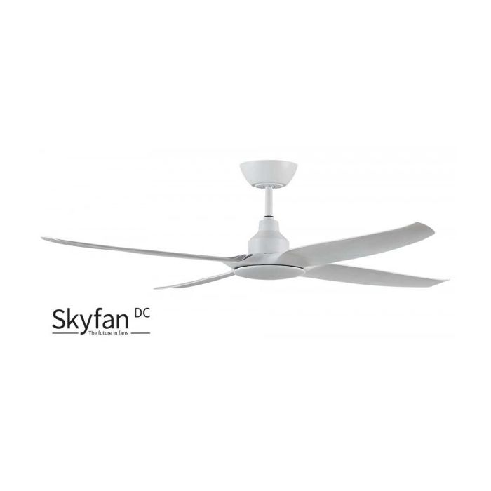 SKYFAN 4 - 56"/1400mm Glass Fibre Composite 4 Blade DC Ceiling Fan - White - Indoor/Covered Outdoor - SKY1404WH