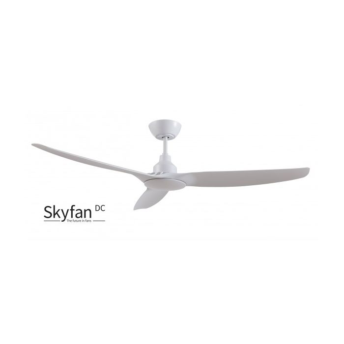 SKYFAN - 60"/1500mm Glass Fibre Composite 3 Blade DC Ceiling Fan - White - Indoor/Covered Outdoor  - SKY1503WH