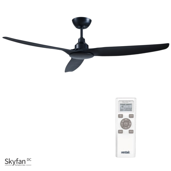 Skyfan Ceiling Fan DC Motor with Remote by Ventair 60″ in Black