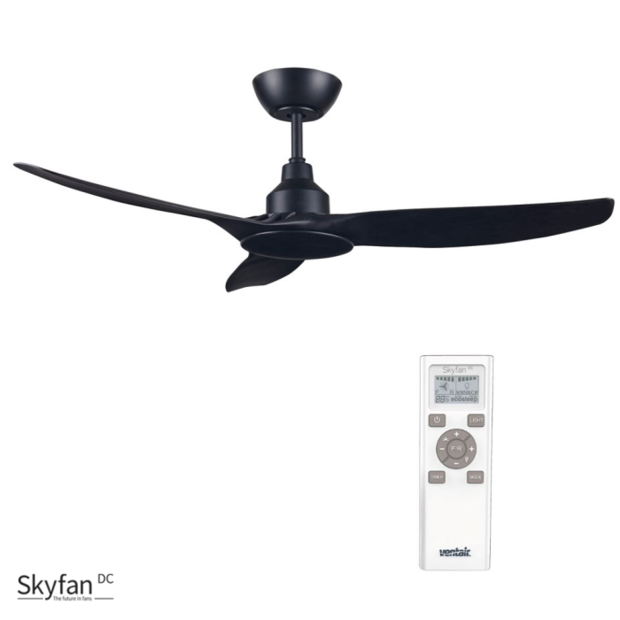 Zoom IconSupplier Logo
Black Ventair Skyfan 52" (1300mm) 3 Blade DC Ceiling Fan and Remote